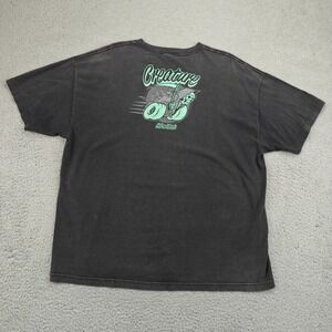 Creature Hell On Wheels Shirt Mens 2XL Black Faded Skateboard Pocket Graphic